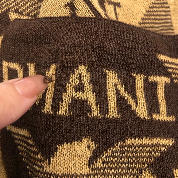 Authentic Giorgio Armani Unisex Scarf Monogrammed in Brown & Tan - Picture 6 of 7